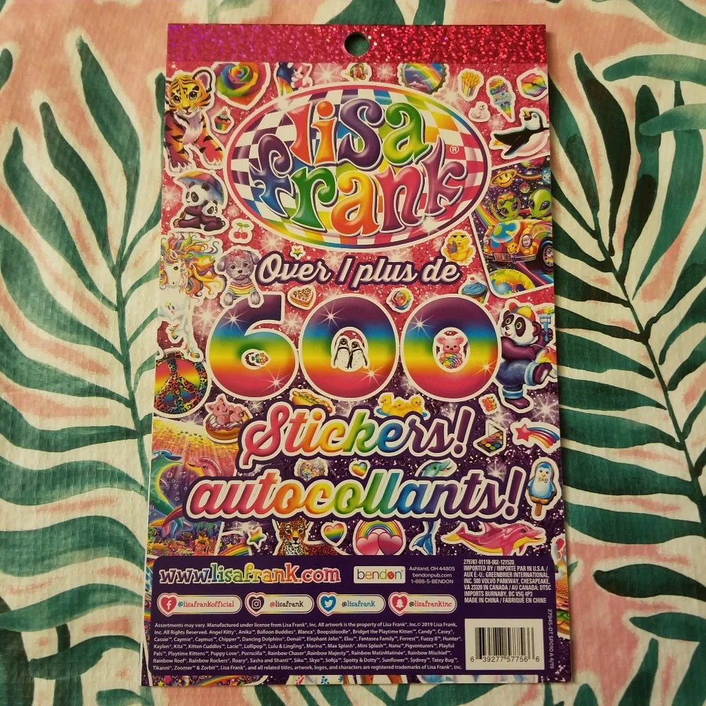 Lisa Frank Over 600 Stickers, 5 Sticker Sheets Colorful Stickers Vintage NWT